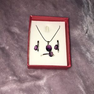 Amethyst jewelry set